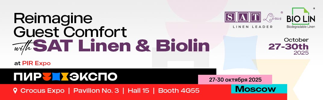 SAT Linen & Biolin to Showcase Premium Hospitality Solutions at PIR Expo Moscow 2025